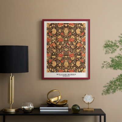 WM MORRIS Series CDLXII Framed Print - Solid Wood