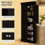 Armoire de cuisine de style nordique, armoire de rangement pour aliments autoportante, armoire de rangement avec portes et tablettes-129595852