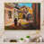 Toile naturelle avec cadre flottant