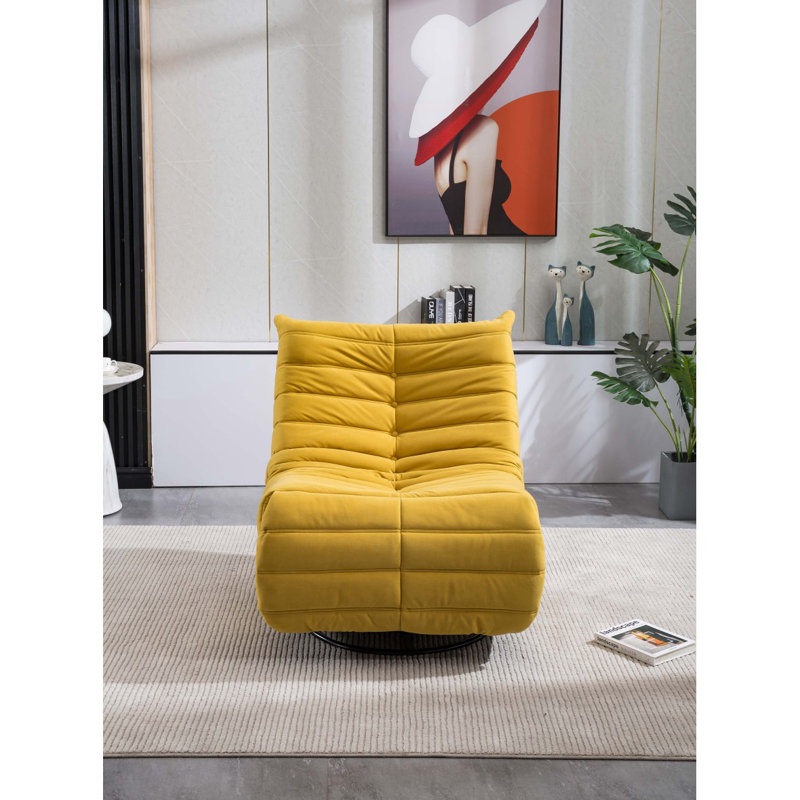 Fauteuil demi-tonneau en velours rond avec dossier modulaire et fauteuils simples