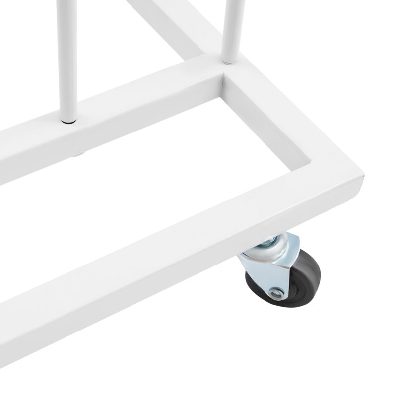 Art Storage Rack With Wheels, White