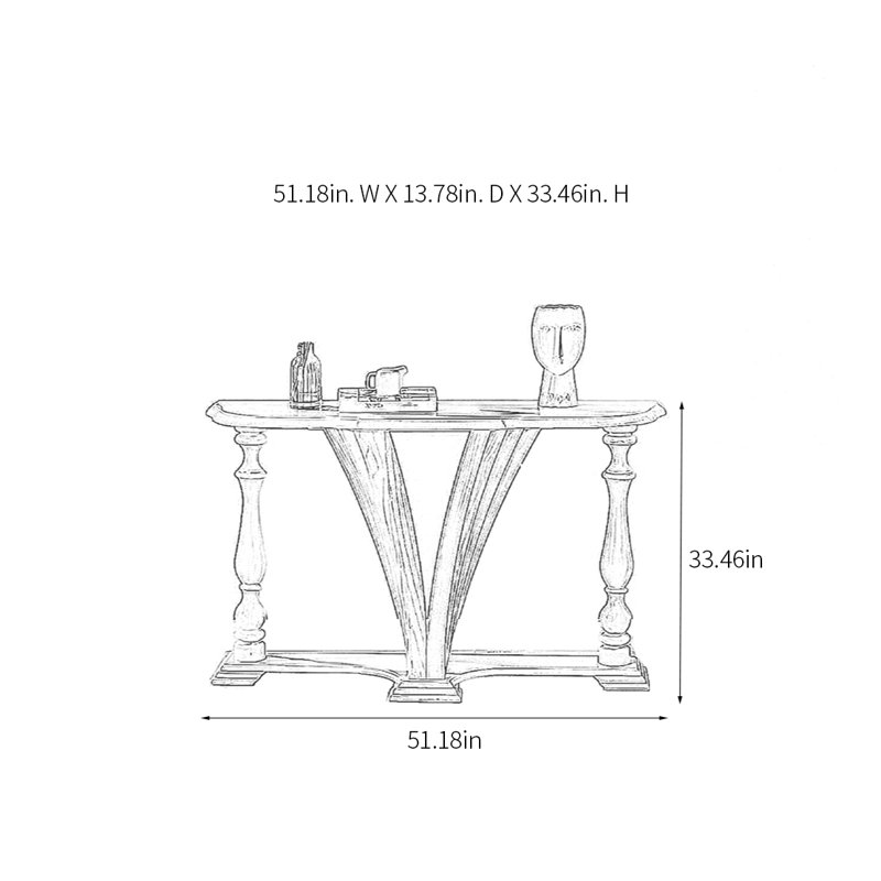 Velzian, Brun, H 33,46 po x l 51,18 po x P 13,78 po