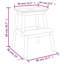Tabouret 2 marches en bois d'acacia massif 15,7 po x 15 po x 19,7 po