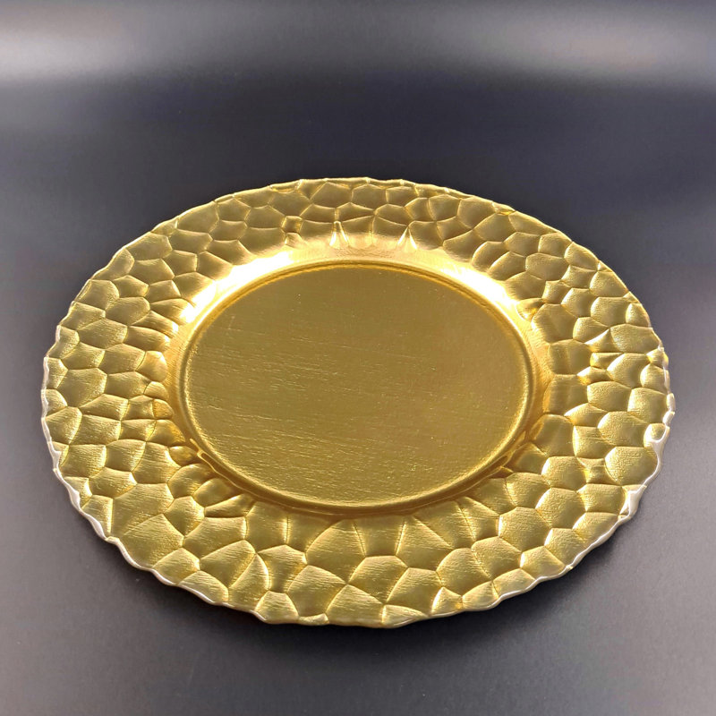 Glass Solid Colour Charger, Gold