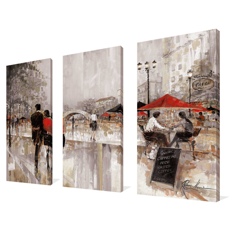 "Riverwalk Charm", ensemble de 3 impressions sur toile