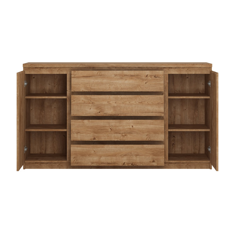 Canizales 4 Drawer 165.4 Cm Wide Combi Chest, Oak