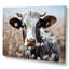 Vache fleur pâturée, reproduction d'art sur toile-1060200429-1060200405