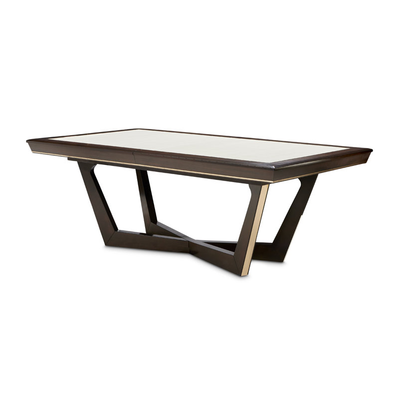 Belmont Place Espresso and White Extendable Dining Table