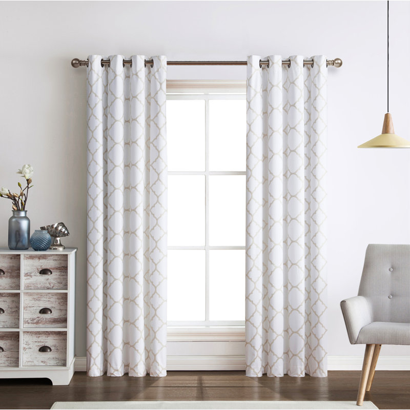 Griner Room Darkening Curtain Pair, Taupe