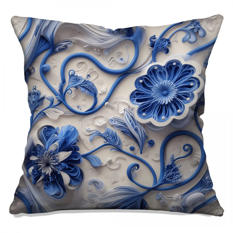 Coussins décoratifs bleus, 16 x 16 inches