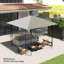 Outsunny Grey Polyester,Polyvinyl Chloride (PVC) Replacement Canopy for Gazebo,Canopy