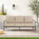 5 Pieces Aluminum Patio Conversation Seating Group With Sunbrella® Cushions And Sintered Stone Tables