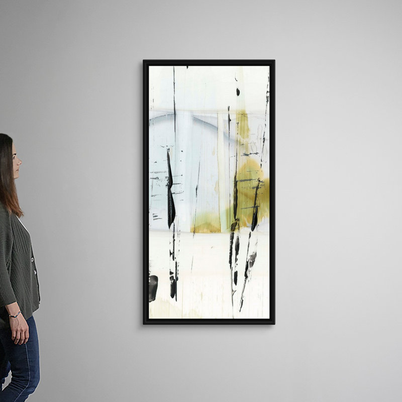 Art mural sur toile Bamboo Marsh I, Toile avec cadre noir, H 60 po x l 30 po x P 1,75 po