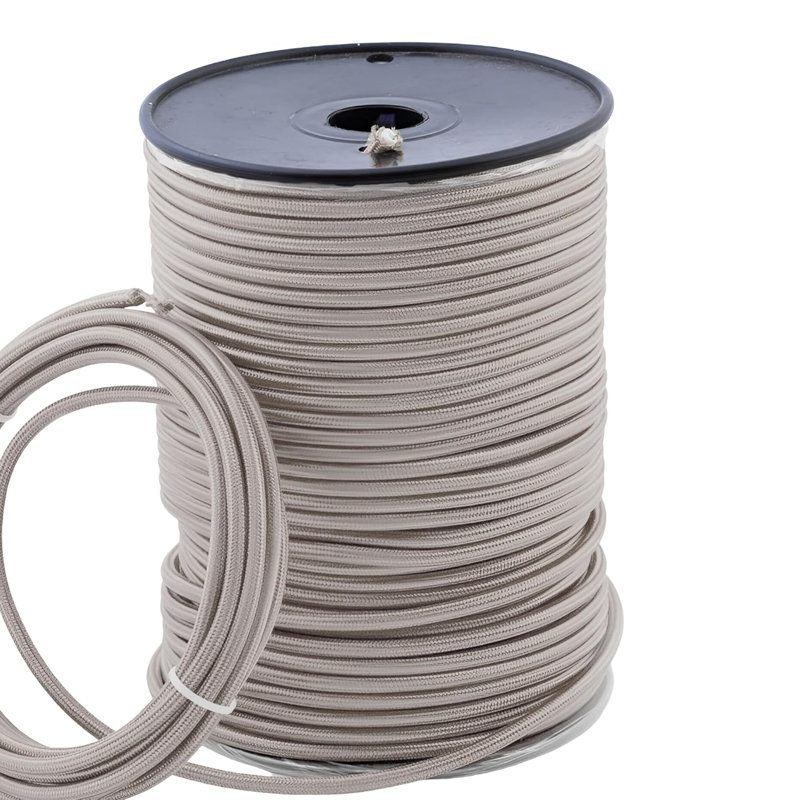 Arlot 2Core Round Fabric, Vintage Style Italian Braided 0.75Mm Flexible Lighting Electrical for UK Lighting Cable