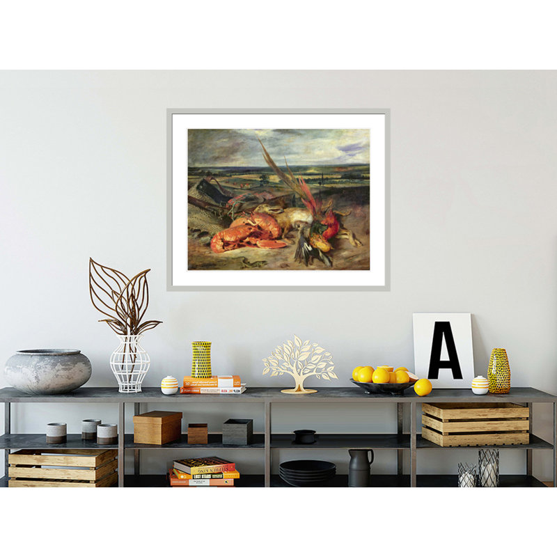 «Still Life with Lobsters» par Eugène Delacroix, impression giclée sur cadre, H 33,5 po x l 40,99 po
