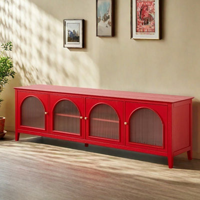 Simple retro design sense solid wood TV cabinet