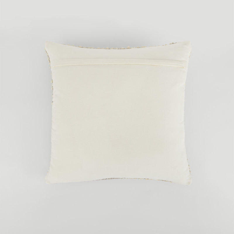 Tessa Ivory Square Throw Cushion, Down