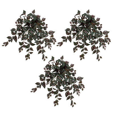 24In. UV Resistant Artificial Wandering Jew Hanging Plant (Indoor/Outdoor)- Set Of 3
