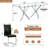 5-Piece Modern Glass Top Dining Set with 4 Upholstered Cantilever Chairs-1702072042