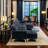 Bethanne 3 - Piece Upholstered Convertible Sectional Sofa Couch with Ottoman-1135447892
