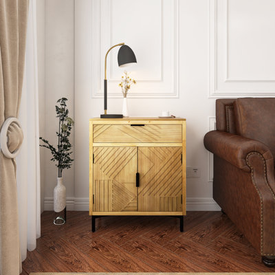 2-Doors Accent Cabinet with Modeled After an Antique