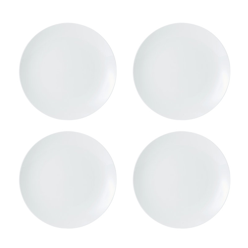 Mikasa Chalk Porcelain Dinner Plates, 27cm, White