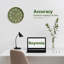 Horloge murale 14 po Horloge murale silencieuse verte à piles - Horloge analogique moderne sans tic-tac décorative pour le salon, la chambre, le bureau, la cuisine-48990833