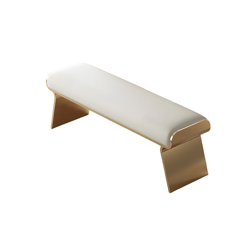 Banc rembourré en microfibre de cuir, H 17,71 po x l 59,05 po x P 14,17 po