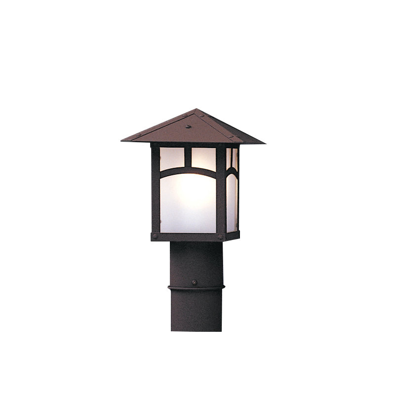 McLoud Lantern Head, Classic arch, Frosted, Rustic Brown