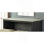 Ensemble de salle à manger à deux tons de style transitionnel noir 3 pièces table 2X tabourets capitonnés beige sièges salle à manger