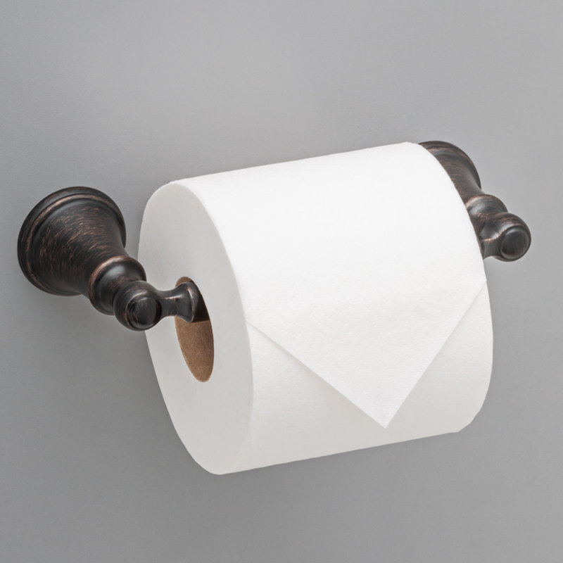 Woodhurst Wall Mount Pivot Arm Toilet Paper Holder Bath Hardware Accessory, Venetian Bronze