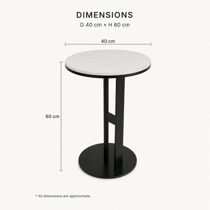 Straight Legs Round Side Table