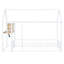Structure de lit en métal avec bureau, tablettes, prises de courant et ports USB-1109734599-1109734598