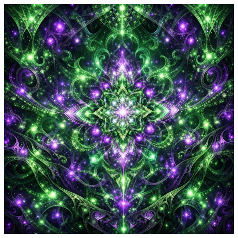 Rideaux de fenêtre mandala complexes mauve / vert, voilages et voilages de blocage - 1 panneau, 50" x 80" - 1 Panel, Blockout