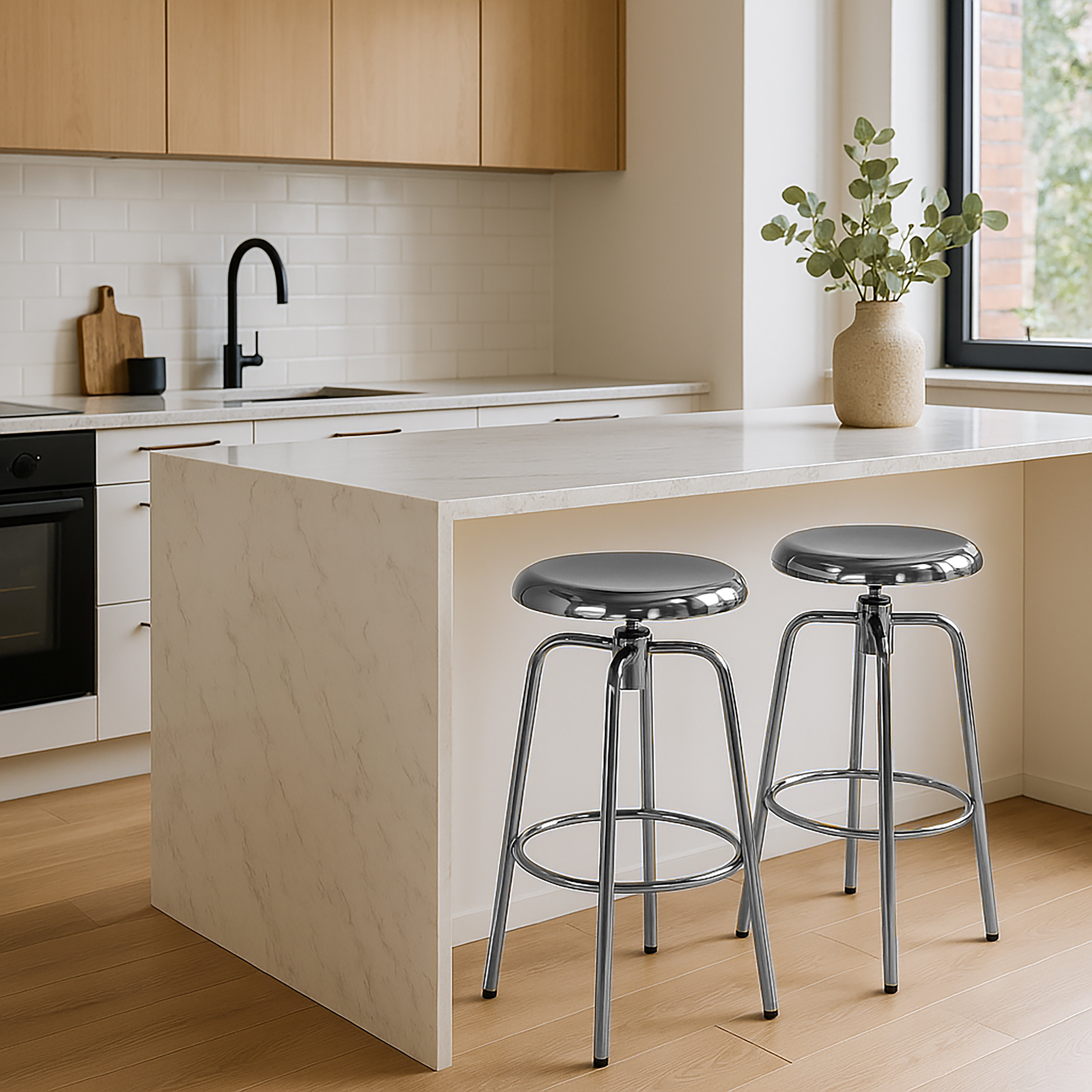 Begic Metal Swivel Stool (Set of 2)