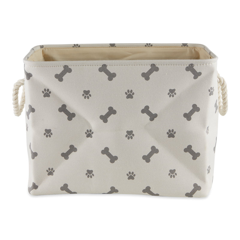 Cube ou bac en tissu, H 12 po x l 16 po x P 10 po, Gris
