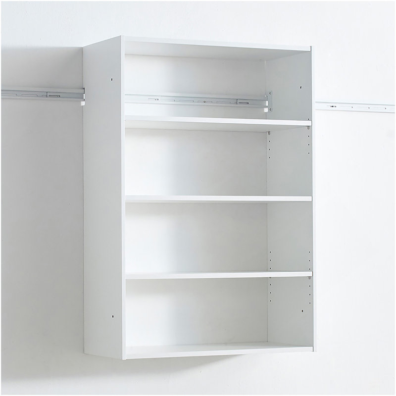 Devi White Wall Mounted Wood Closet System, White