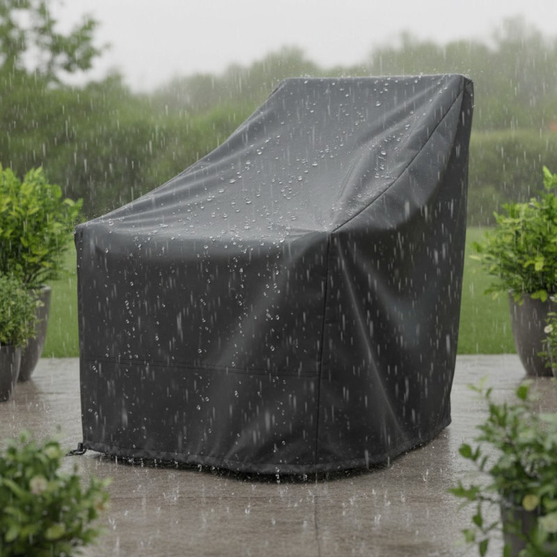 Housse pour chaise de jardin Brir, Noir, noir, noir, noir