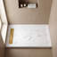 Base de douche rectangulaire l 60 po x P 36 po, plateau de douche en acrylique d'aspect marbre avec texture antidérapante-124834428-124834429