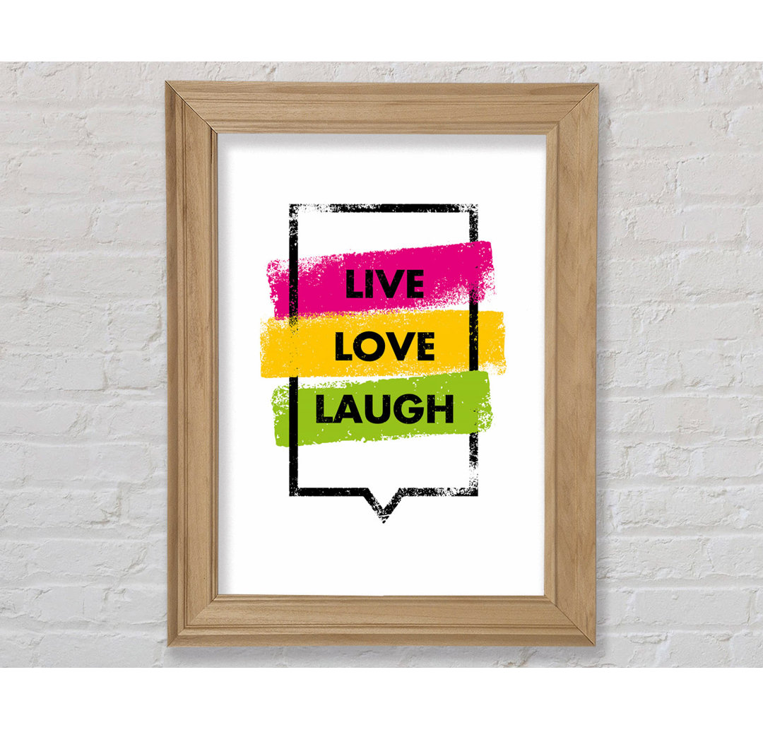 Live Love Laugh 3 - Einzelne Bilderrahmen Kunstdrucke