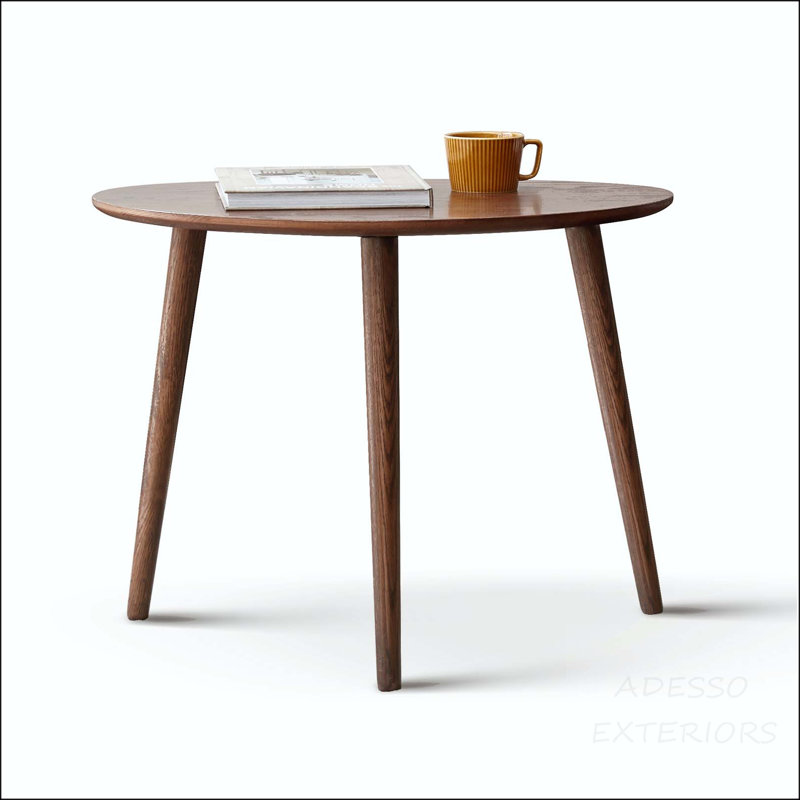Pebble-Shaped Solid Oak Coffee Table with Staggered Levels