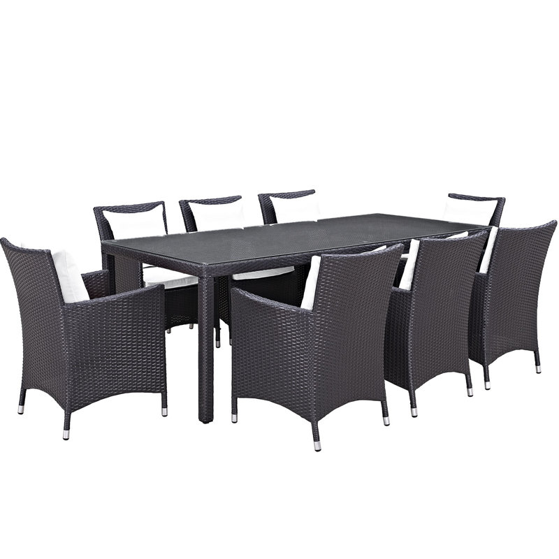Ensemble repas 9 pièces Convene, Espresso et orange, 8