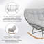 Chaise berçante d'extérieur en acier Gifty-593079666