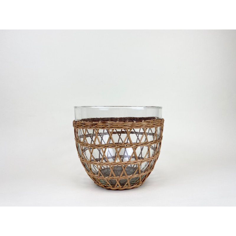 Grand bol en rotin, 9.5"