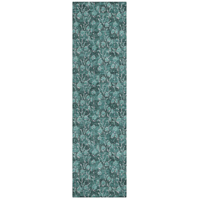Dejahn Washable Floral Indoor / Outdoor Rug