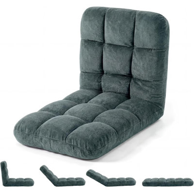 Chaise de plancher pliante avec dossier, chaises de jeu vidéo confortables