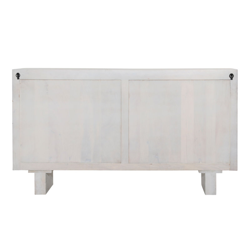 Crew 59'' White Mango Wood 4-Door Sideboard