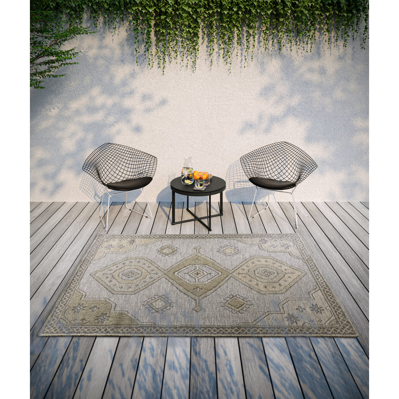 Kollektion 1836 Southwestern Machine Woven Brown Area Rug, Rectangle 155 x 230cm