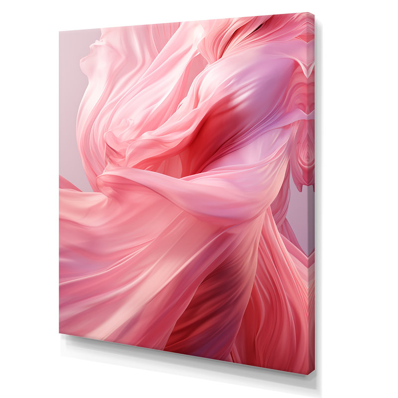 Rose radieux, crépuscule rêveur III, Toile tendue, H 32 po x l 24 po x P 1 po