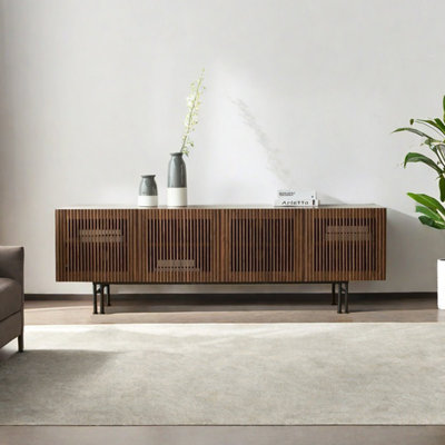 Classic grille door TV cabinet